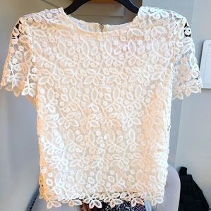 White Lace Catherine Blouse - S